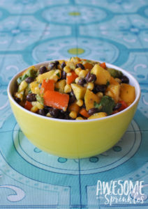 Mango Avocado Black Bean Salad with Cilantro Lime Dressing | Awesome with Sprinkles