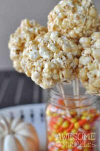 Salted Caramel Popcorn Balls | Awesome with Sprinkles