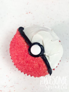 Poké Ball Cupcakes by Awesome with Sprinkles