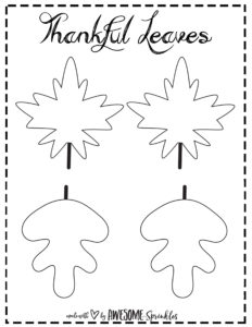 Thankful Leaves Printable | Awesome With Sprinkles