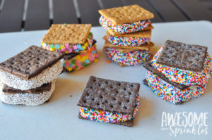 Frozen Frosting Sandwich Cookies | Awesome with Sprinkles