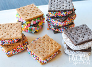 Frozen Frosting Sandwich Cookies | Awesome with Sprinkles