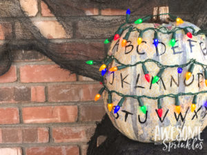 Stranger Things Alphabet Wall Pumpkin | Awesome with Sprinkles