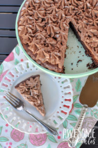 Flourless Chocolate Cake with Nutella Mousse | Awesome with Sprinkles