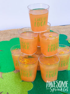 Butterscotch "Liquid Luck" Jelly Shots | Awesome with Sprinkles