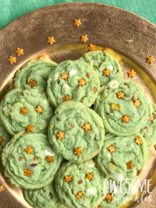 White Chocolate Pistachio Cookies | Awesome with Sprinkles